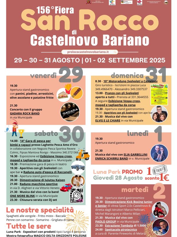 156° Fiera di San Rocco – 2025